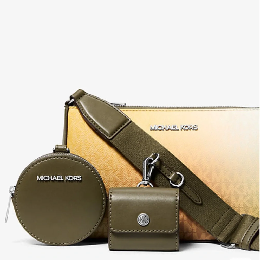 MICHAEL KORS Jet Set Small Ombré Signature Logo Crossbody Case Apple Airpods Pro